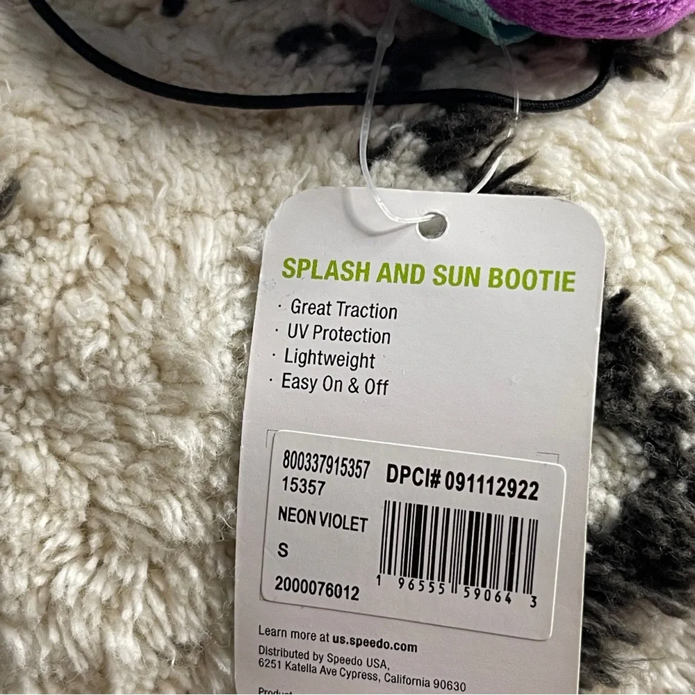 Speedo Kids Splash & Sun Water Shoes Booties Purple Teal Size L(9-10) S (5-6)